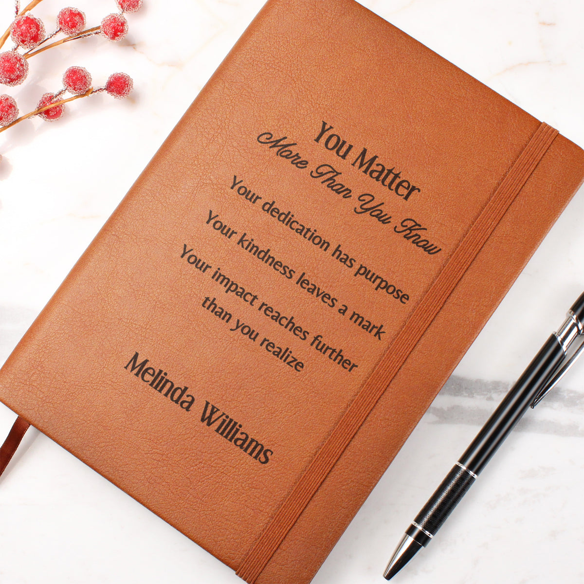 Personalized Engraved Appreciation Journal You Matter