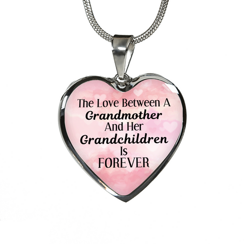 Love Between Grandmother And Grandchildren Is Forever Pendant Necklace