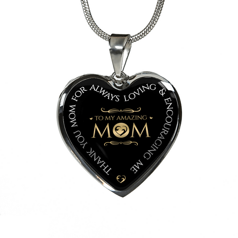 To My Amazing Mom Pendant Necklace