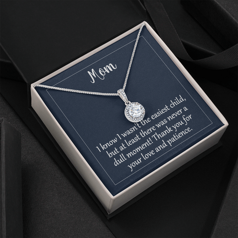 Mom Thank You For Your Love And Patience Eternal Hope Necklace On Message Card