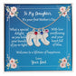To Daughter On First Mother's Day Personalized Baby Foot Necklace Love Dad