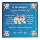 To Daughter On First Mother's Day Personalized Baby Foot Necklace Love Mom and Dad