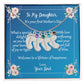 To Daughter On First Mother's Day Personalized Baby Foot Necklace Love Dad