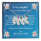 To Daughter On First Mother's Day Personalized Baby Foot Necklace Love Mom and Dad
