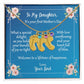 To Daughter On First Mother's Day Personalized Baby Foot Necklace Love Dad