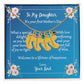 To Daughter On First Mother's Day Personalized Baby Foot Necklace Love Dad