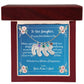 To Daughter On First Mother's Day Personalized Baby Foot Necklace Love Mom and Dad