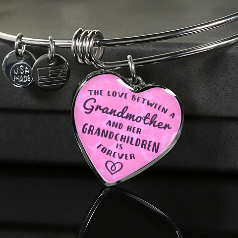 The Love Between A Grandmother And Her Grandchildren Is Forever Bangle Bracelet