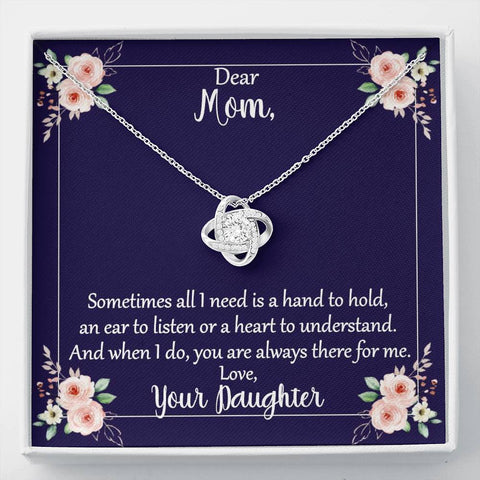 Mom Sometimes All I Need Love Knot Necklace and Message Card