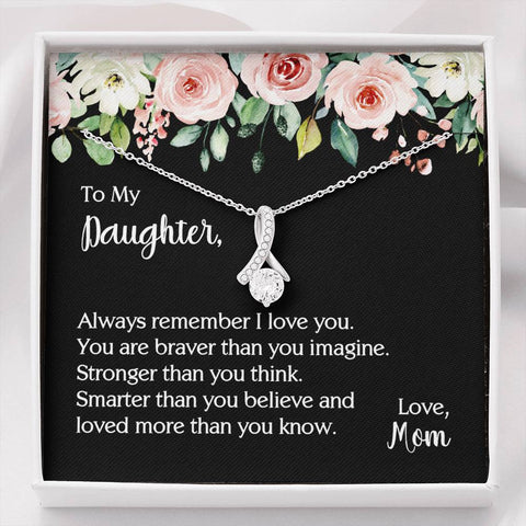 Pendant Necklace and Message Card To My Daughter From Mom You Are Stronger Than You Think