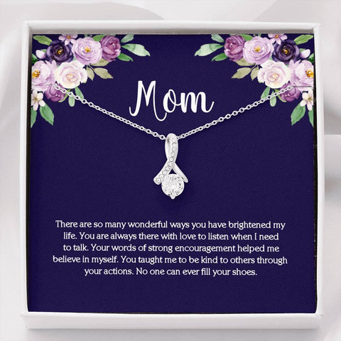 Mom Message Card Necklace You Brightened My Life So Many Ways