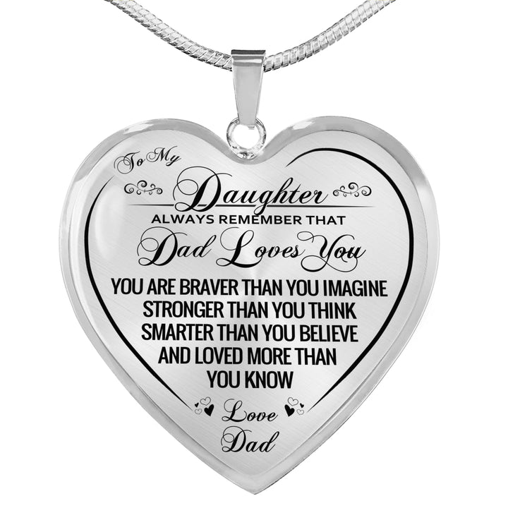 Necklace, Gold Father And Daughter Necklace Heart Pendant To My