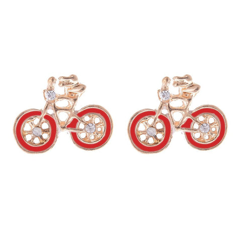 Bicycle earrings studs sales