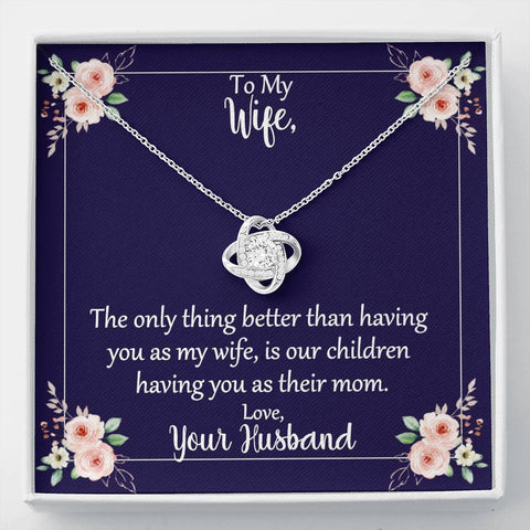 Only Thing Better Wife Mother From Husband Message Card Pendant Necklace